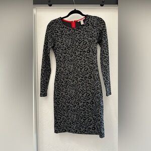 Banana Republic Leopard Print Long Sleeve Dress